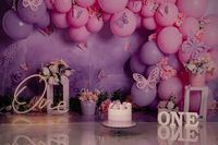 Paarse/roze ballonnen vlinder wonderland